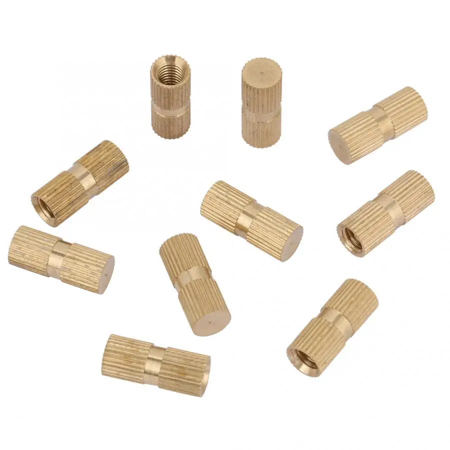 

insert nut 6mm Closed End Inlay Knurled Copper Nut Fastener Accessory Embedded Knurled Nut Set tornillo
