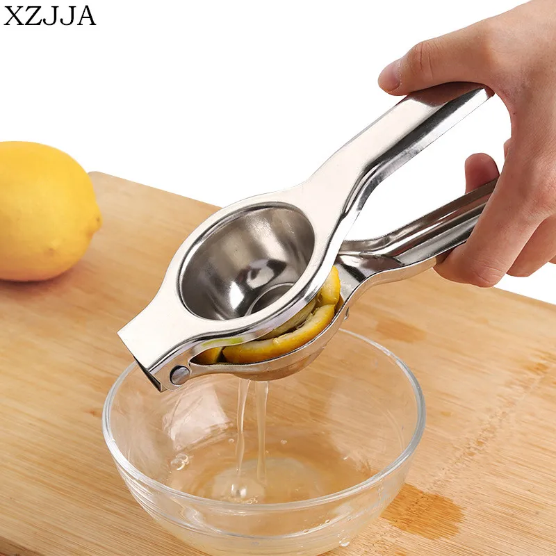 

XZJJA 1PC Portable Manual Orange Lemon Squeezers Stainless Steel Fruit Juicer Hand Press Citrus Squeezer Slow Juicer Food Gadget