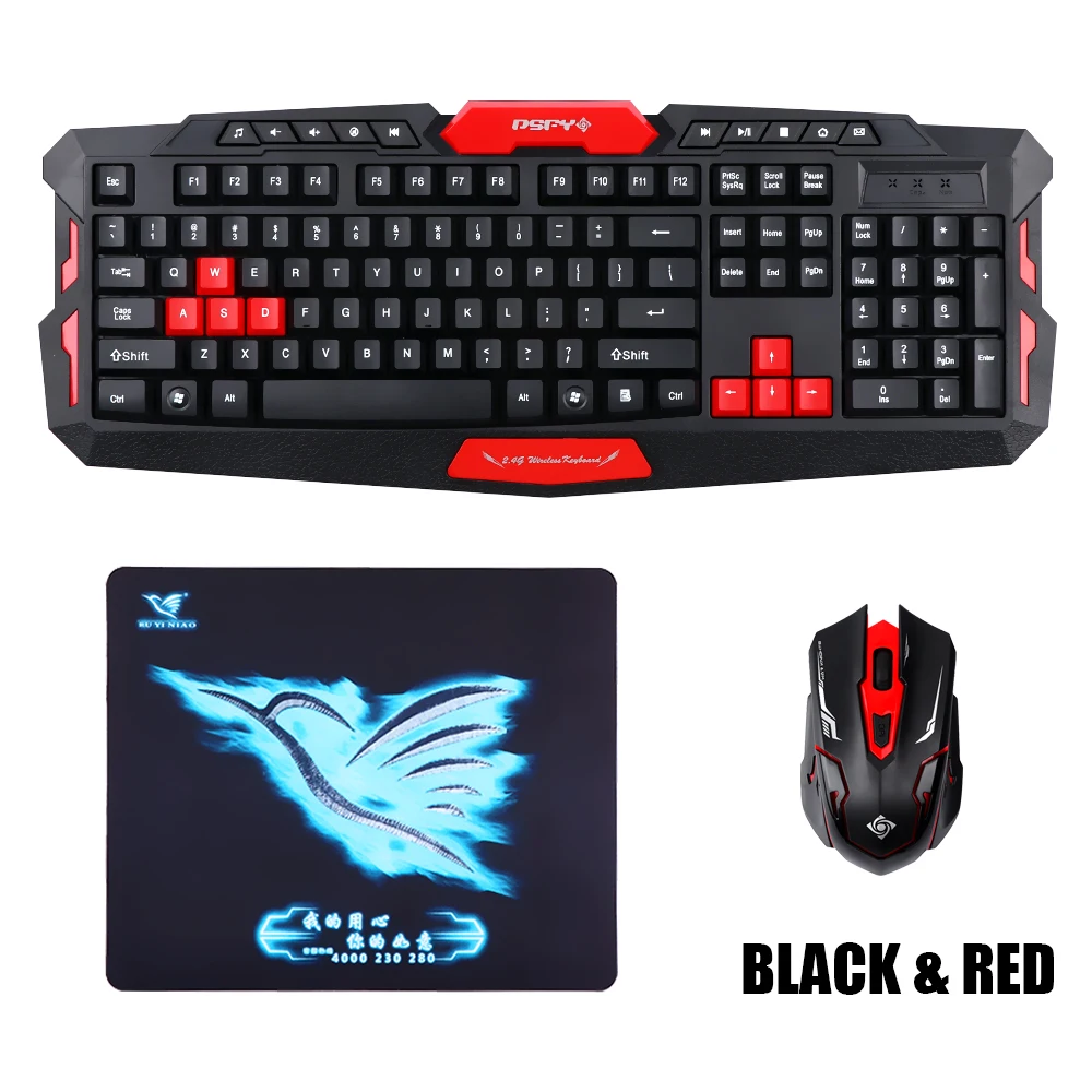 

1 Set Wireless Keyboard Mouse Combo USB 2.4Ghz 1600DPI Gaming Gamer Mice Multimedia Waterproof for Computer PC Desktop