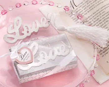 

TIAMECH 1Pcs NIB Box Book Marker Marcapaginas Love Letter Bookmarks With Tassel Wedding Supplies Pendant Gifts Stationery K6891