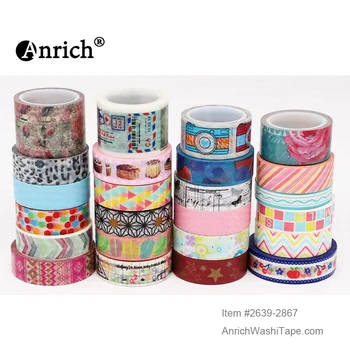 

Free Shipping and Coupon washi tape,Anrich washi tape #2564-2774,basic design,colorful,customizable