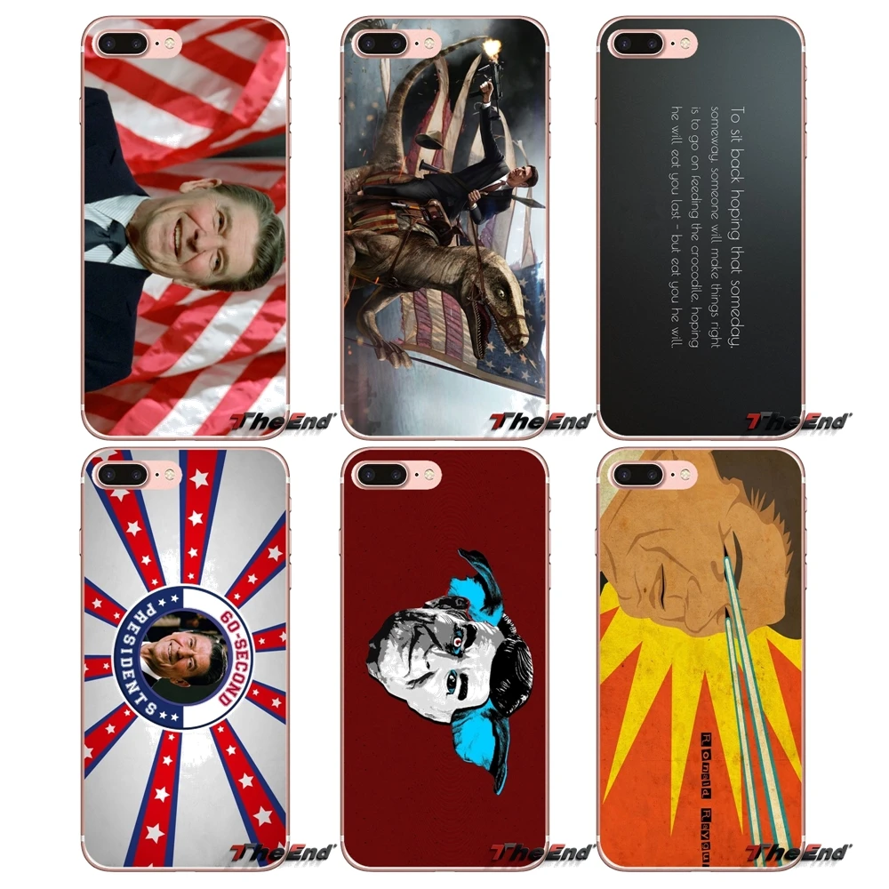 Ronald Reagan прозрачный чехол из ТПУ для Samsung Galaxy S2 S3 S4 S5 MINI S6 S7 edge S8 S9 Plus Note 2 3 4 5 8 Coque Fundas |