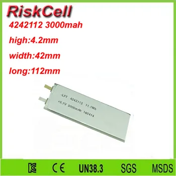 

Free shipping 3.7V 3000mah 4242112 Lithium Polymer Li-Po Rechargeable Battery For Mp3 MP4 MP5 GPS PSP mobile Pocket PC e-books