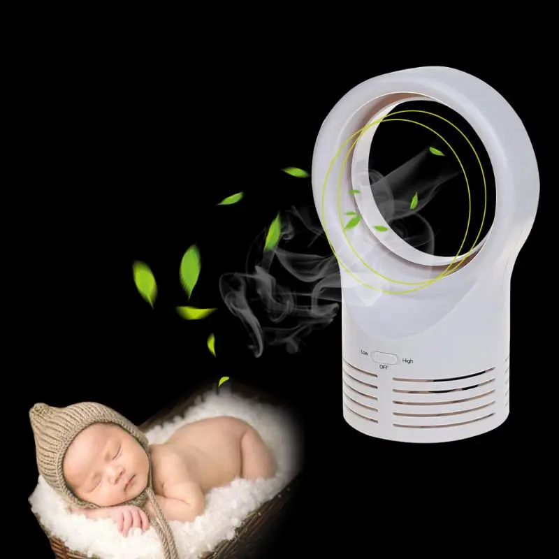

New Portable Mini Bladeless Fan Adjustable Two Speed Super Quiet Air Fans For Home Car