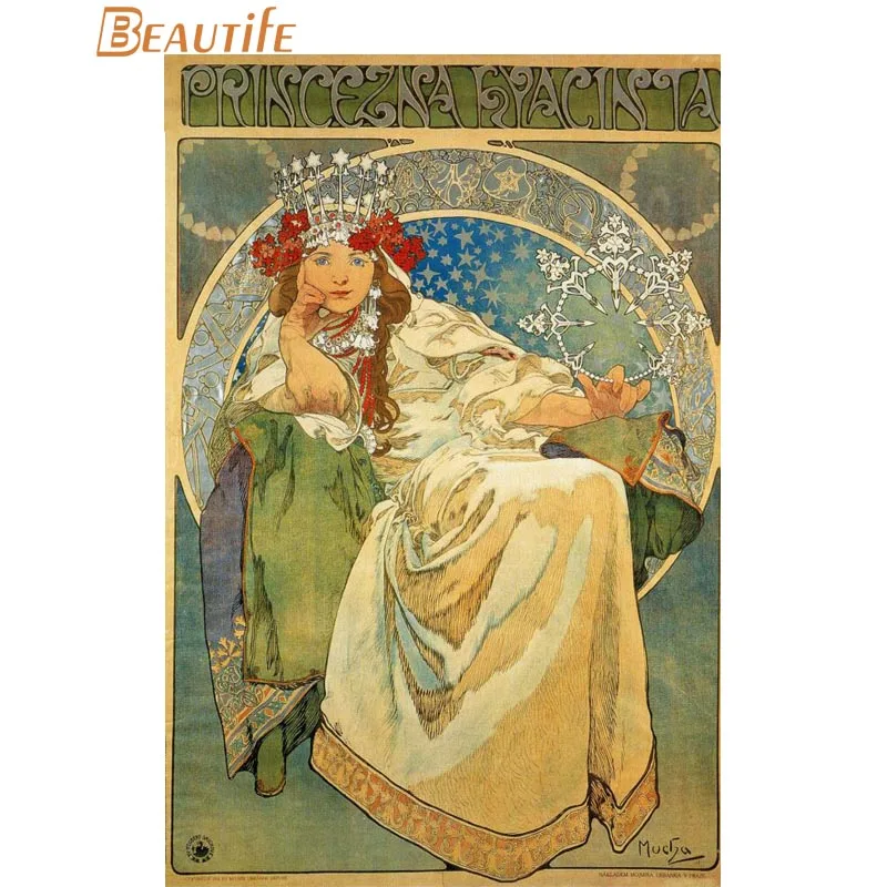 Хит, на заказ, ткань alphonse mucha, шелковая ткань, плакат, домашний декор, настенная Художественная ткань, Шелковый настенный плакат, принт, ваш дизайн