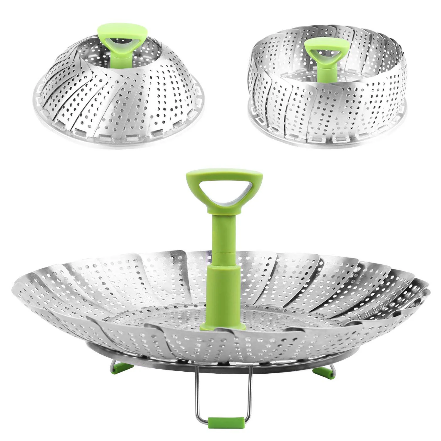 Stainless Steel Vegetable Steamer Basket Folding Steamer Insert for