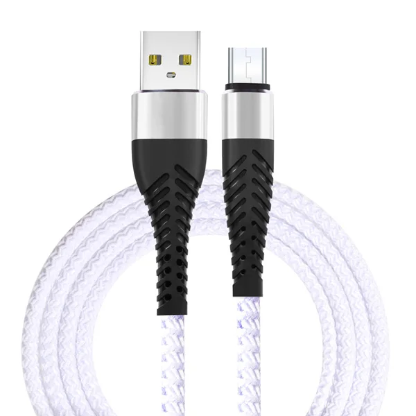 NOHON Micro USB кабель высокопрочный кабель для быстрой зарядки 1 м 2 м 3 м для samsung Xiaomi huawei LG Android мобильный телефон синхронизация данных провод - Цвет: White