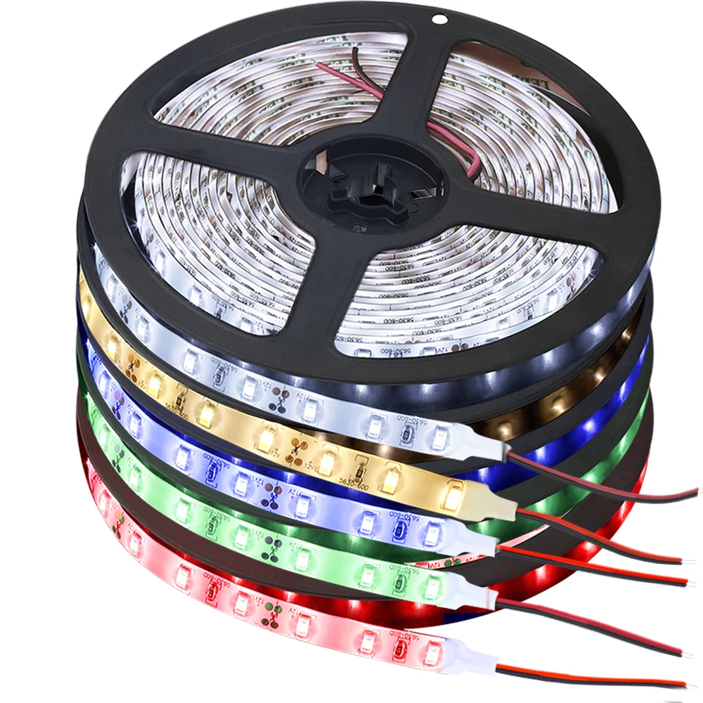Светодиодные ленты 5630 60 светодио дный s/m 5 м/лот DC12V гибкие полосы света супер
