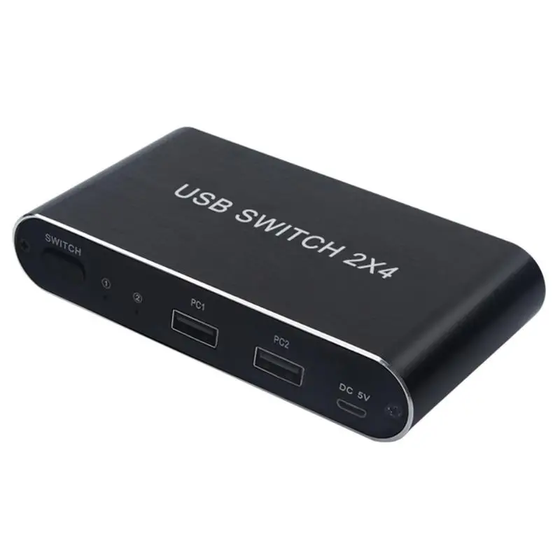 

USB Switch 2X4 4 USB Ports USB 2.0 Sharing 4 Devices HUB for Keyboard Mouse