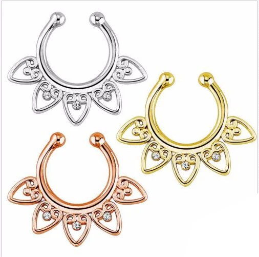 Поддельные кольца для пирсинга носа имитация новый дизайн|fake nose ring|fake septumfake ring hoop