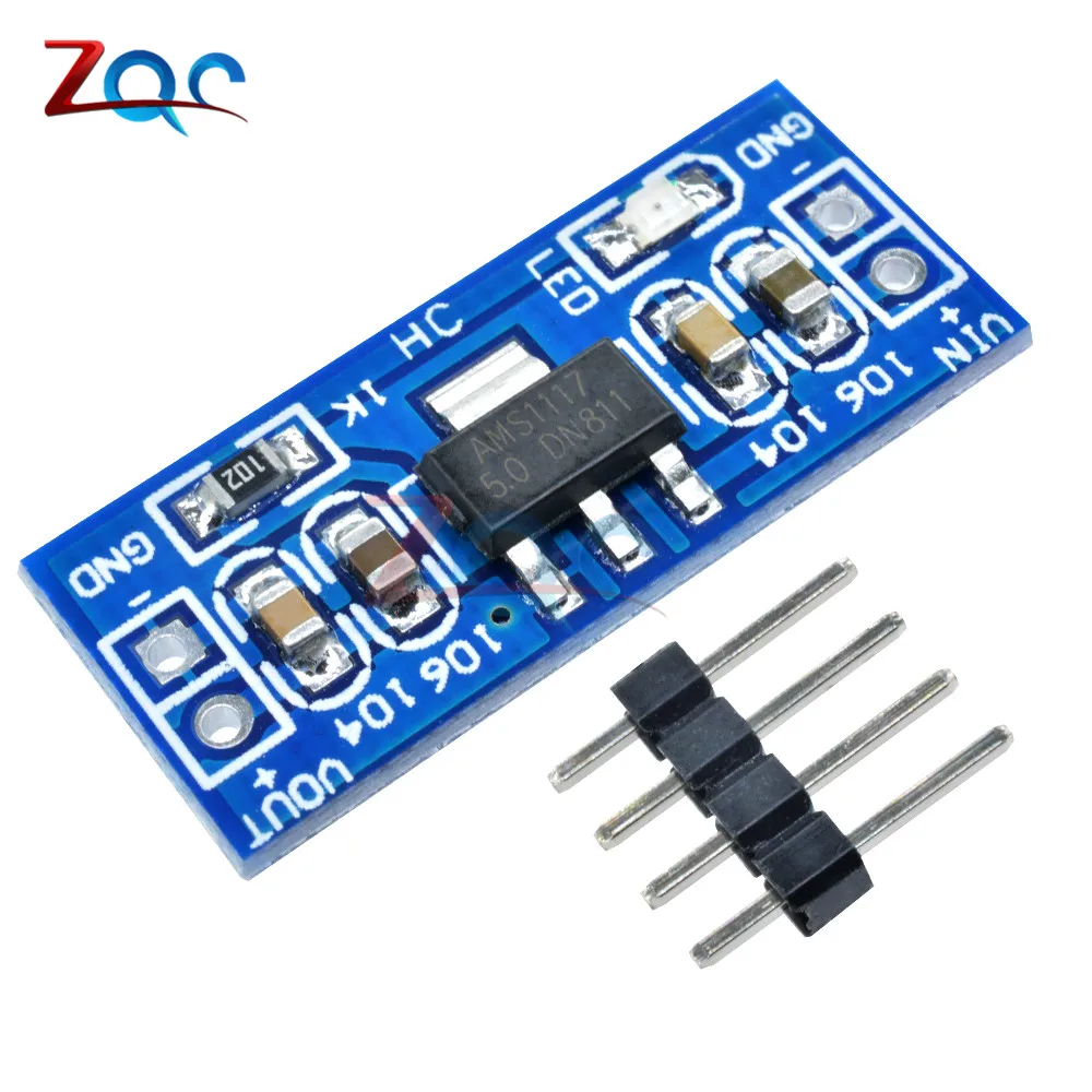 

5PCS AMS1117 6-12V turn to 5V DC-DC Step Down Power Supply Module For Arduino Raspberry pi PCB Board AMS1117-5V