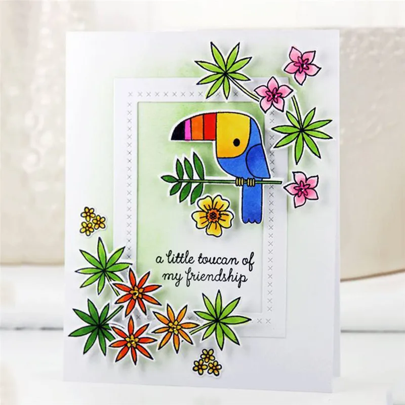 Naifumodo Bird Flowers Metal Cutting Dies Spring Greeting for Scrapbooking Card Making Stencil Die Cut Embossing Craft | Дом и сад