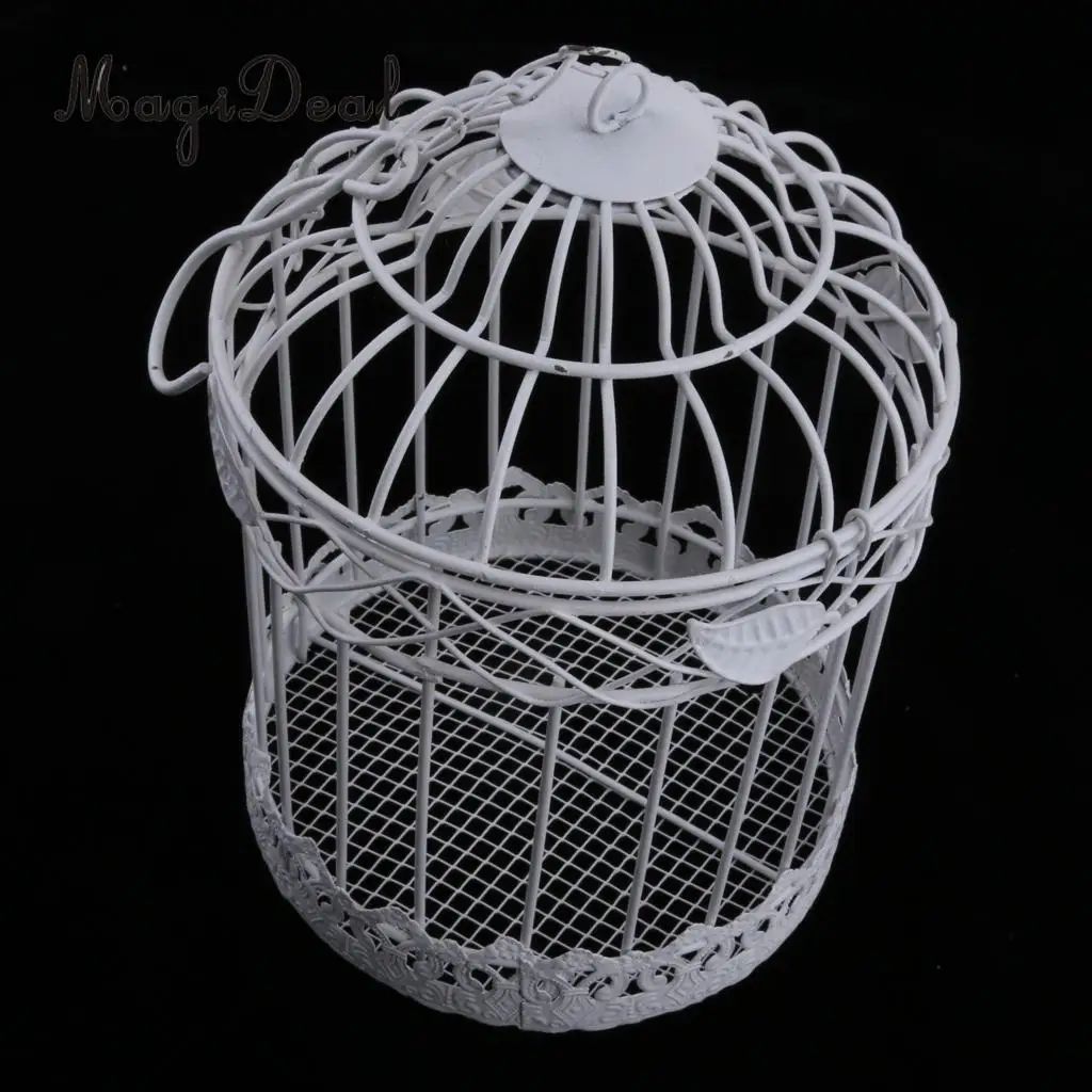 MagiDeal Iron Wire Wreath Frame Succulent Pot Metal Planter Plant Holder Hanging Flower Pots Planter  for indoors gardens Patios