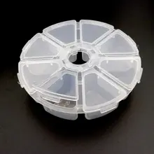 Boîte de rangement de perles artisanales, 8 grilles 10cm, organiseur Portable en plastique pour l'affichage des bijoux, boîte de rangement de perles de pilules médicamenteuses