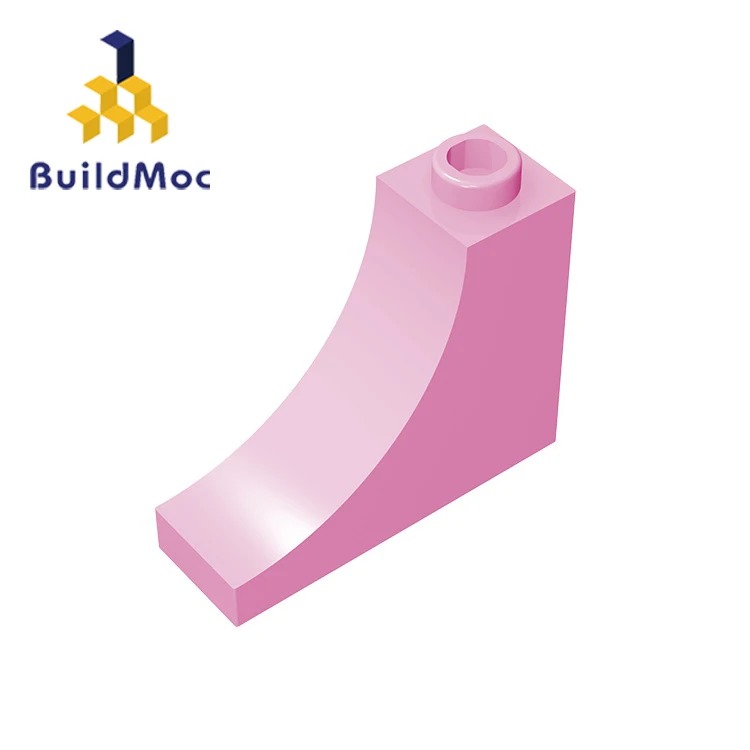 BuildMOC 18653 1x3x2 изогнутые кирпичные строительные блоки части DIY образовательные