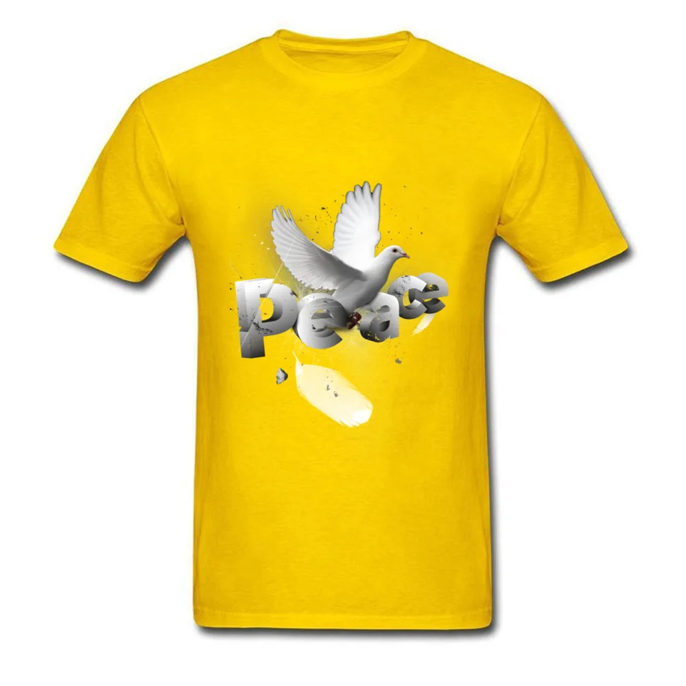Shattered Peace Latest Summer Tees Round Neck Mother Day 100% Cotton Short Sleeve T-shirts for Men Cool Tee Shirts Shattered Peace yellow