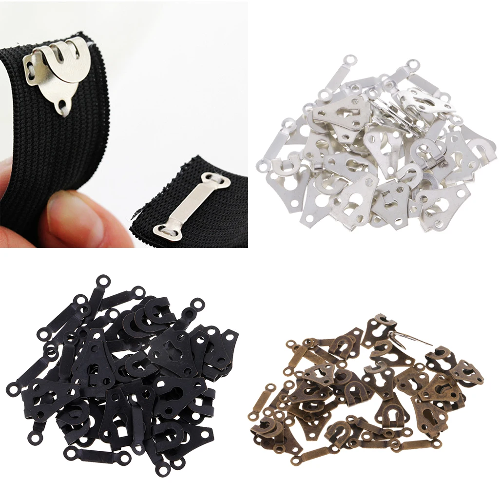 60 Pcs Hook And Eye Sewing, Sewing Hook, Snaps Kit, Fabric