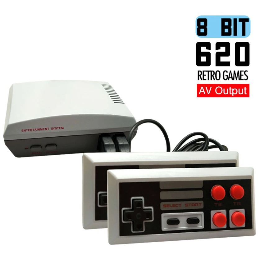 AV Output Mini TV Handheld Retro Video Game Console with Classic 620 games for Dual Gamepad Control Players | Электроника