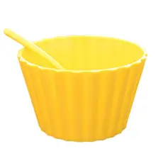 1pcs Cute Children’s Food-grade PP Ice Cream Bowls+spoons Set Salad Bowl Fruit Bowl Lovely Kids Gift LQZ2460