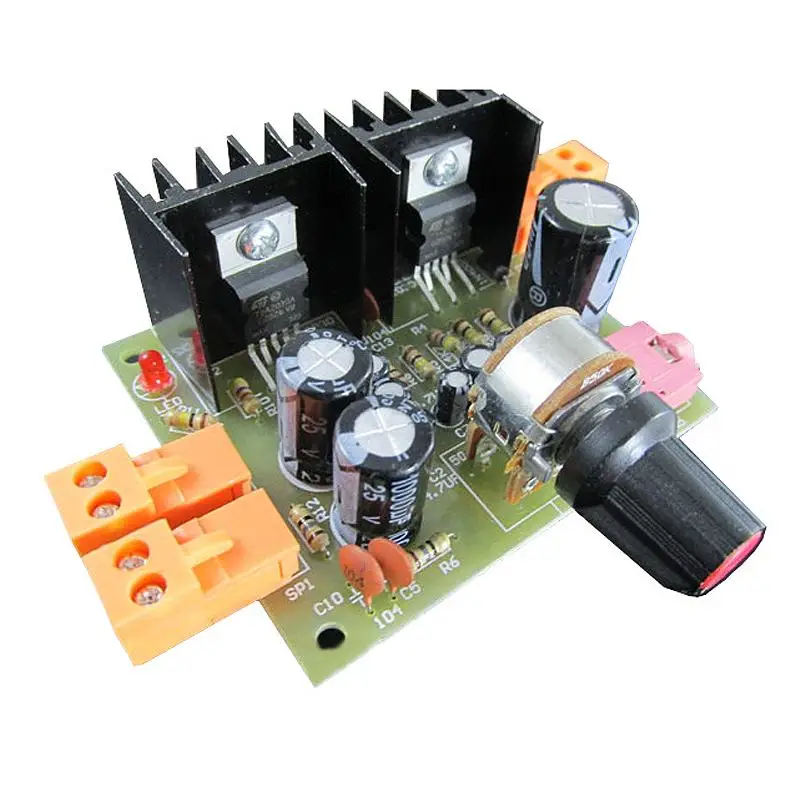 LEORY DIY TDA2030A усилитель мощности 2 канала Усилитель мощности комплект плата AC/DC модуль питания с корпусом DC12V