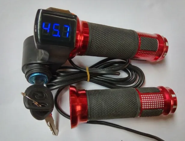 Mango Acelerador 36V Para Bicicleta Eléctrica Y Scooter - Con Llave De Encendido E Indicador LED