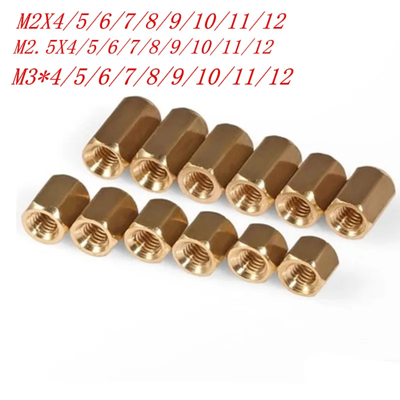 50pcs M2 M2.5 M3 Female Female Brass Standoff Spacer M3 Hexagonal Stud Spacer Hollow Pillars 50pcs M2 M2.5 M3 Female Female Brass Standoff Spacer M3 Hexagonal Stud Spacer Hollow Pillars