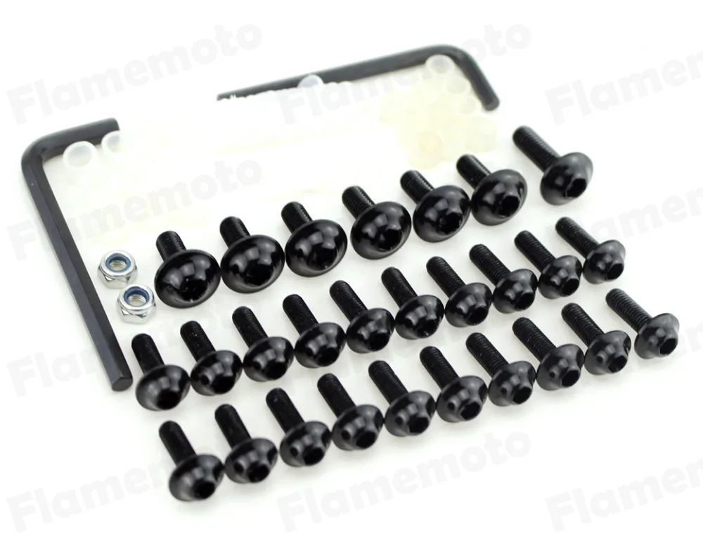 Black Aluminum Motorcycle Fairing Bolts Screw Kit for Honda CBR 900RR