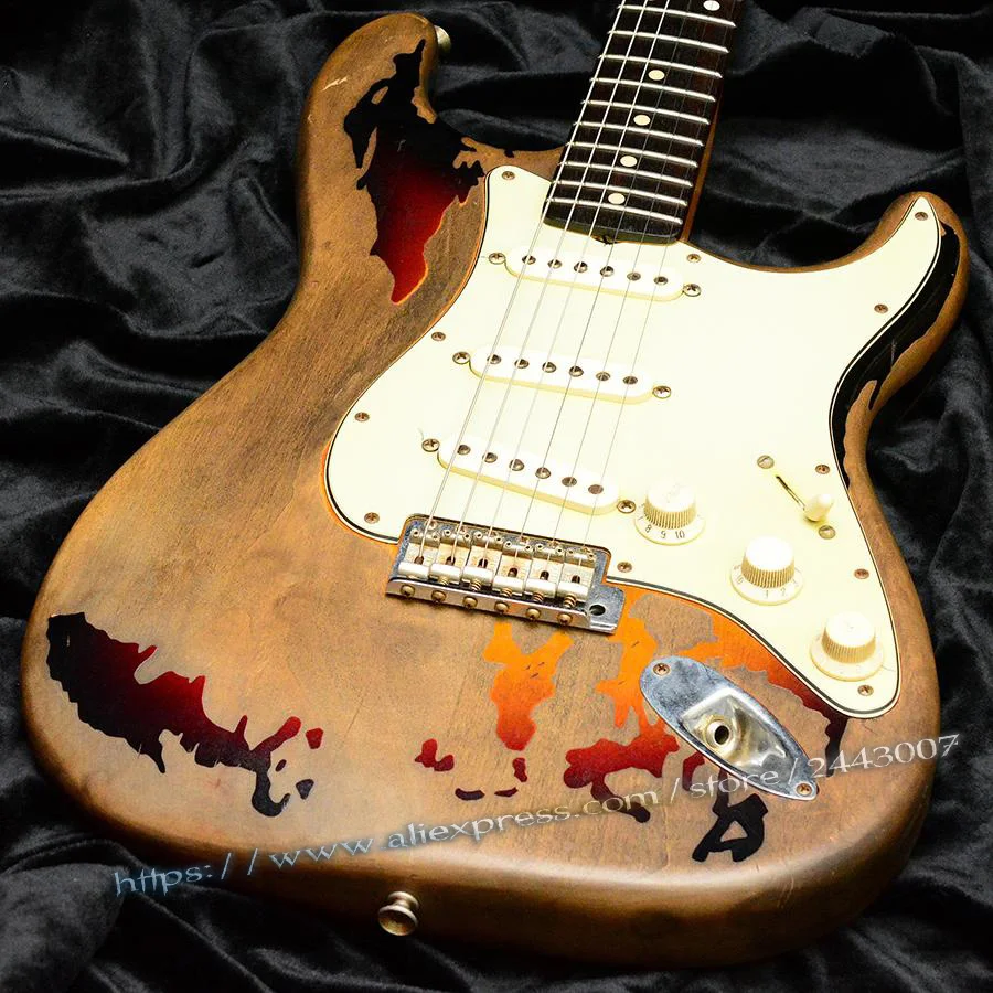

GC Custom Shop 1961 Rory Gallagher Tribute Heavy Relic 3 Tone Sunburst Electric Guitar