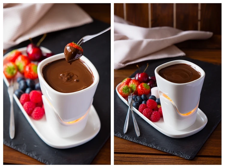 Mini Chocolate Fondue Set, Hightea Serving Fondue Pot, Mini Cheese Fondue -  AliExpress