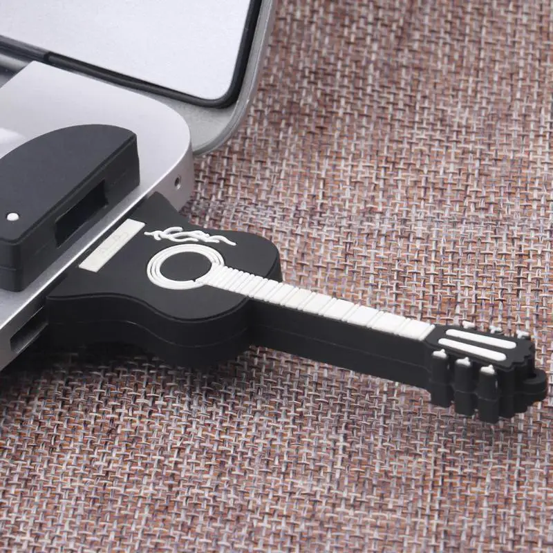 4GB/16GB Musical Guitar Model USB 2.0 Flash Drive Memory Stick Pen Drive External Storage U Disk for Phone Computer