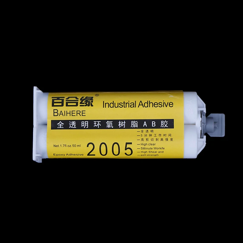 1pc Epoxy Resin AB Glue 5 Seconds Glass Fiber Ceramic Hard Plastic Resin Adhesive 50ml High Strength