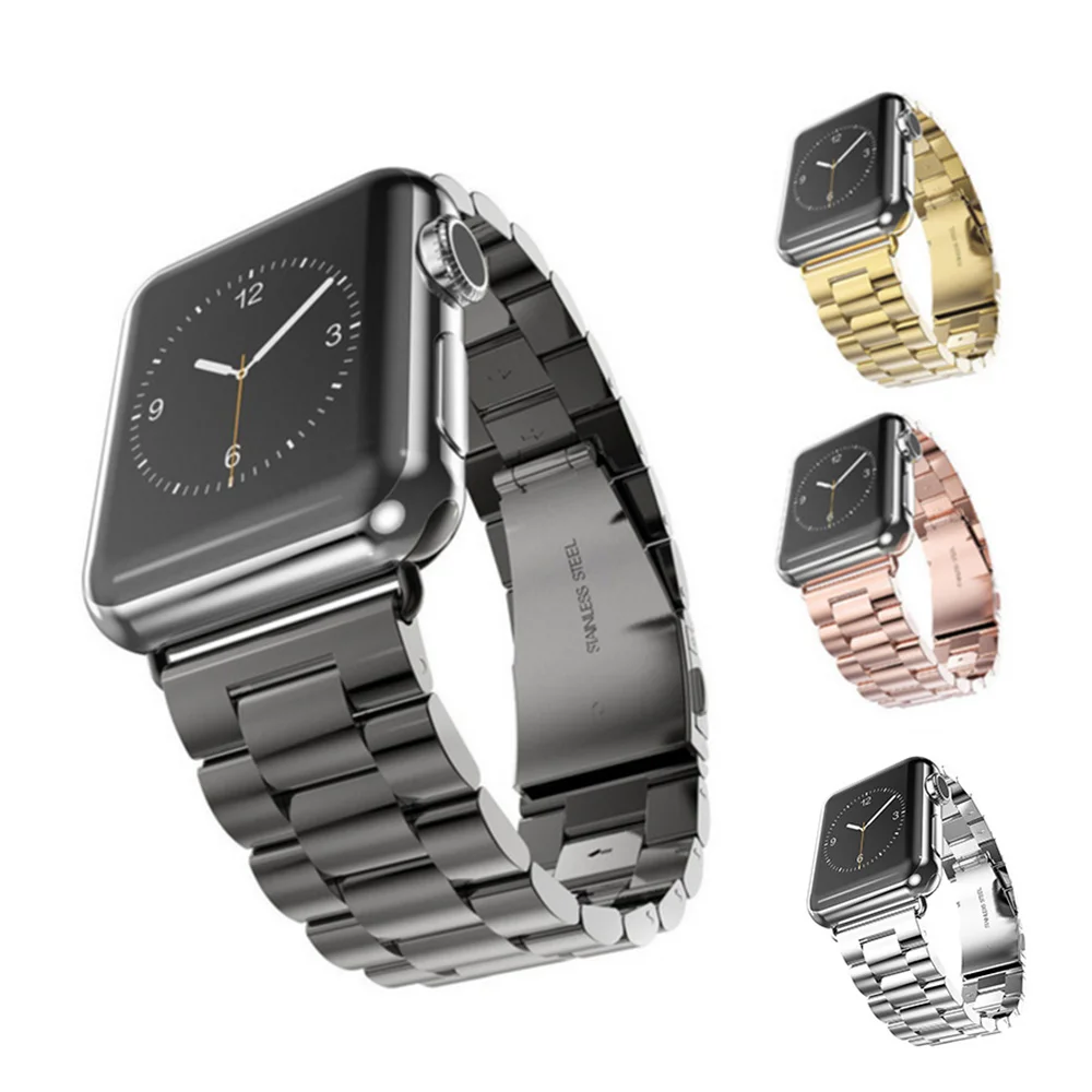Ремешок для часов из нержавеющей стали + Адаптер iWatch Apple Watch 38 мм 42 серия 1 2 3