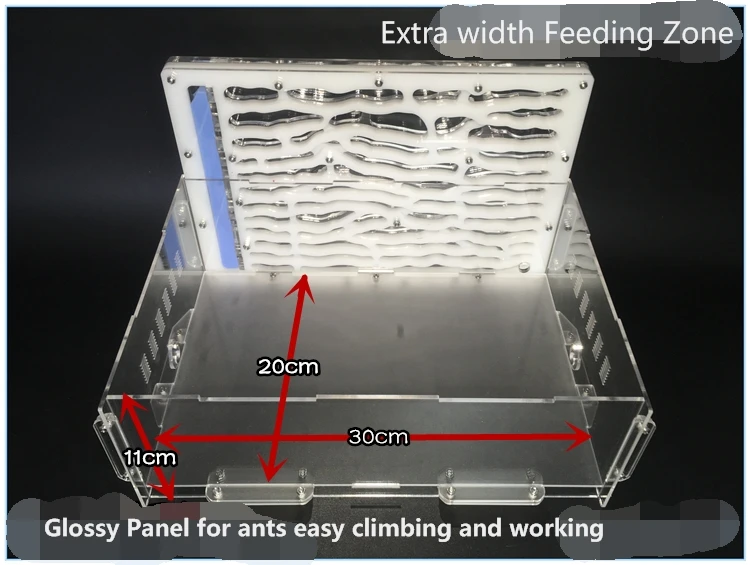 Большая емкость Муравьиное гнездо влага с областью кормления высокое качество муравьиный корпус насекомое ферма мастерская Муравьиное животное дети животные насекомые клетки FS3