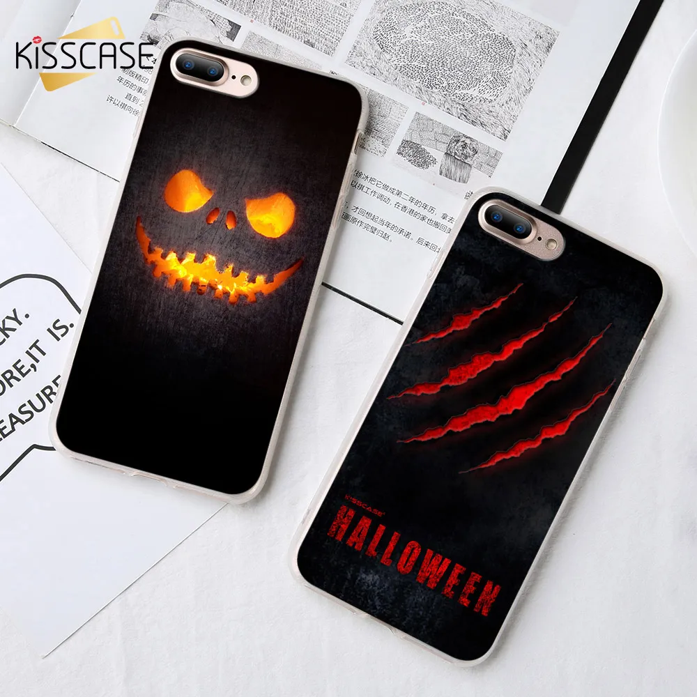 KISSCASE кровавый чехол для iPhone X XS XR 7 8 Plus подарок ужас мягкие ТПУ чехлы 5 5S SE 6 6S Чехлы