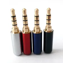 4PCS 4 Poles Segments Jack 3.5 RCA Connector 3.5mm Jack RCA Audio Connector RCA Audio Plug Stereo Headset Dual Track Headphone