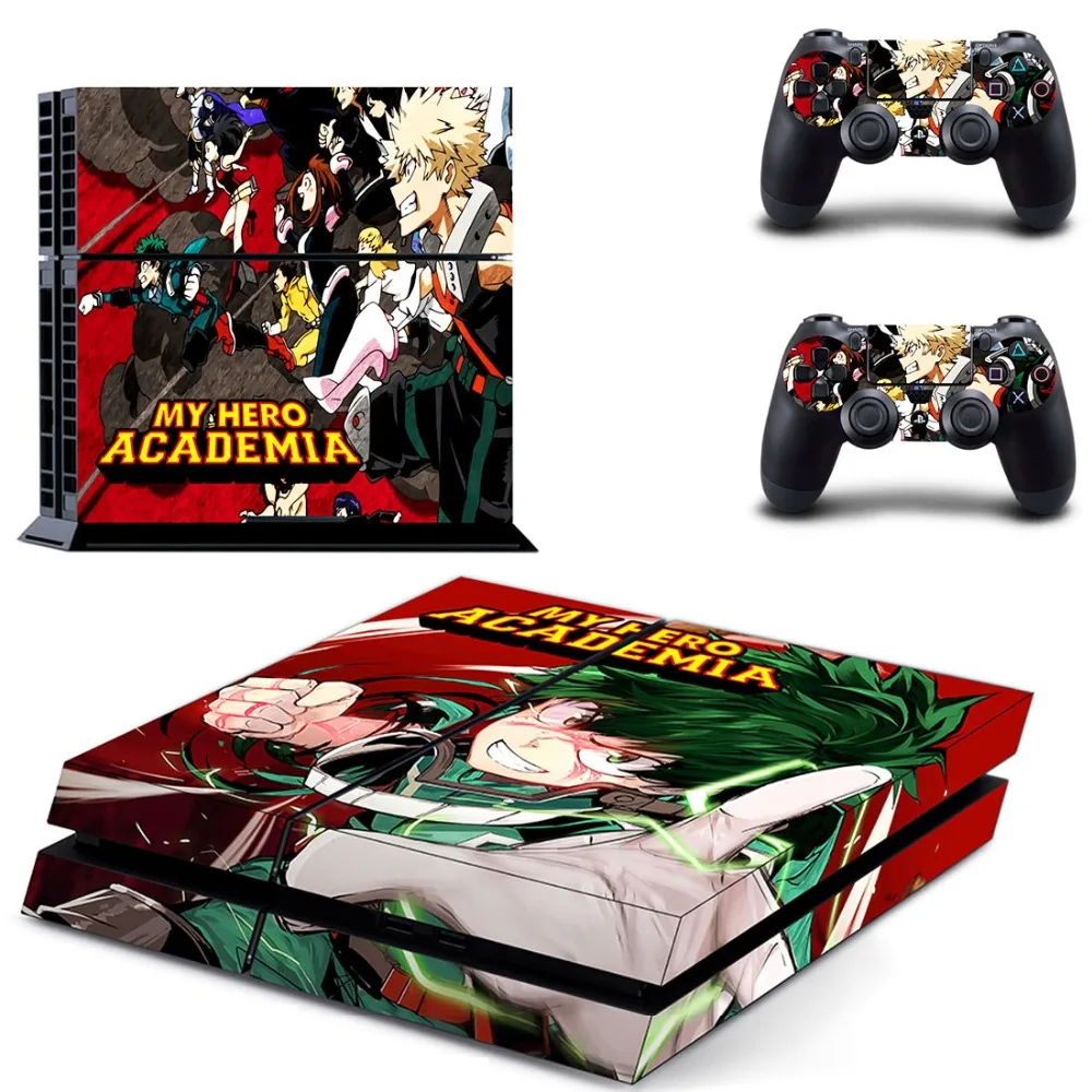 Мой герой Academia наклейка для PS4 стикеры Наклейка для sony playstation 4 консоли и 2 Пульты ДУ игровых приставок наклейка для PS4 s винил