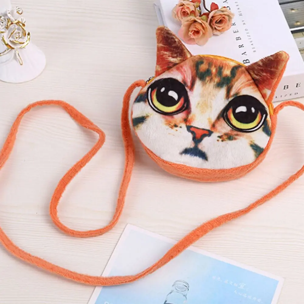

New Fashion Kitten Cartoon Diagonal Cross Bag Purse Soft Light Portable Gift For Kids Women Key Coin Purse Cute Princess Handbag