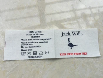 

Custom cut folded clothing labels custom private brand woven labels and tags DSLBP06 (Please see instructions)