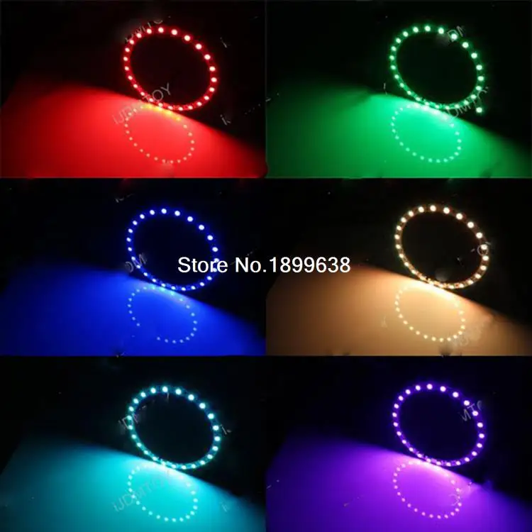 2 шт./компл. RGB 7 Цвет светодиодный ангельские глаза гало кольца для 2015 до Ford Mustang