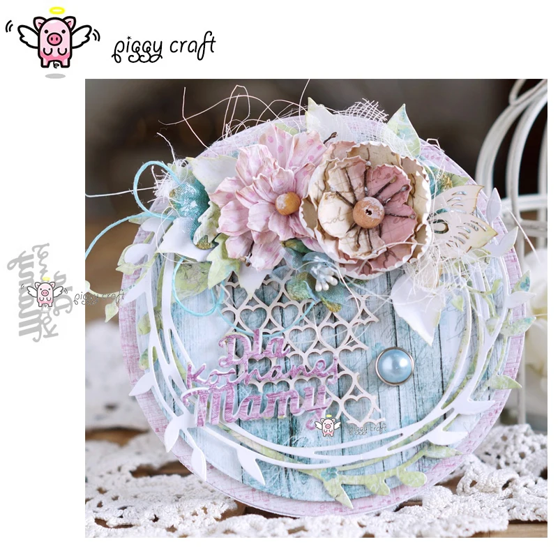 

Piggy Craft metal cutting dies cut die mold Polish language letter Scrapbook paper craft knife mould blade punch stencils dies