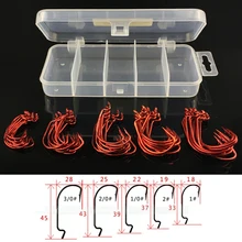 51 шт./кор. мягкие червь из высокоуглеродистой стали рыболовные крючки широкий зазор смещение Мягкая приманка, червь крючки крючок рыболовные крючки 2#1#1/0#2/0#3/0