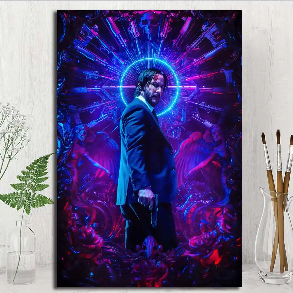 John Wick Posters And Prints Movie Pictures Print Keanu Reeves Men
