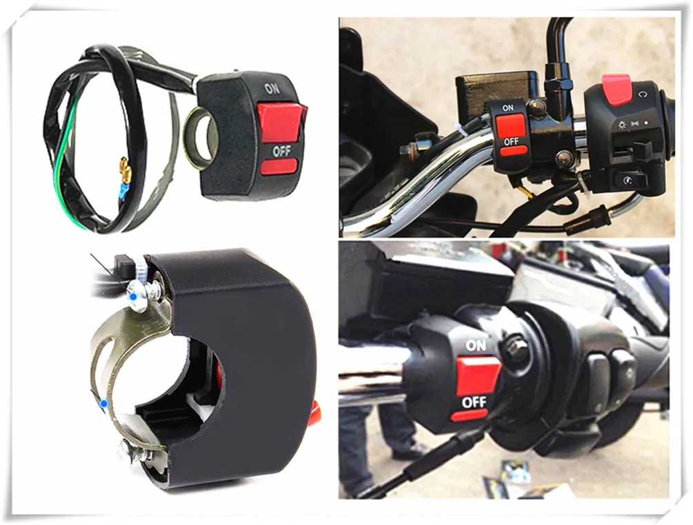 Universal Handlebar Fog Light Motorcycle Headlight Switch ON/OFF Button