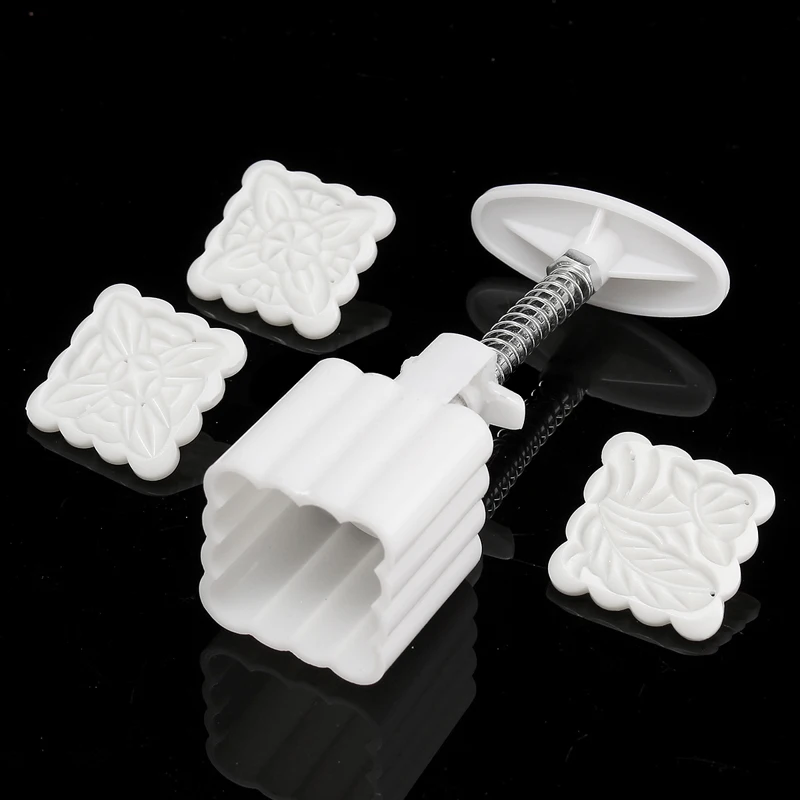 16pcs Moon Cake Fandant Decoration Mould 12Pcs Petals Templates 4pcs Moon Cake Mould Round Square Baking Pastry Tools Mayitr