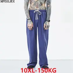 Летние мужские винтажные брюки льняные хлопковые плюс большой размер, свободного кроя 7XL 8XL 9XL 10XL Китайский Японский стиль брюки с