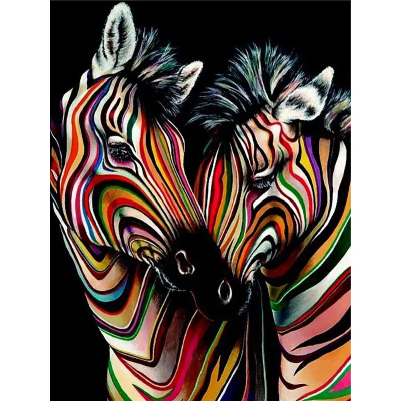 

5d Zebra Diamond Painting Handmade Needlework DIY Diamond Embroidery Animal Mosaic Rhinestone Picture