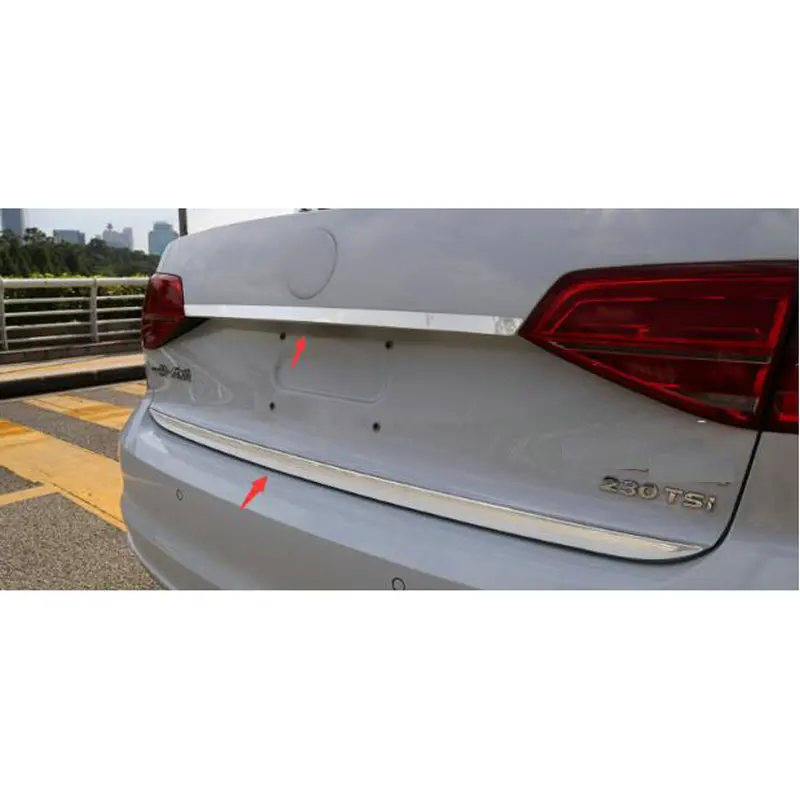 

STYO Car Stainless Steel Rear Trunk Lid Cover Trim /Tail Gate Protector Back Trunk Cover For VW Jetta MK6 2015-2017