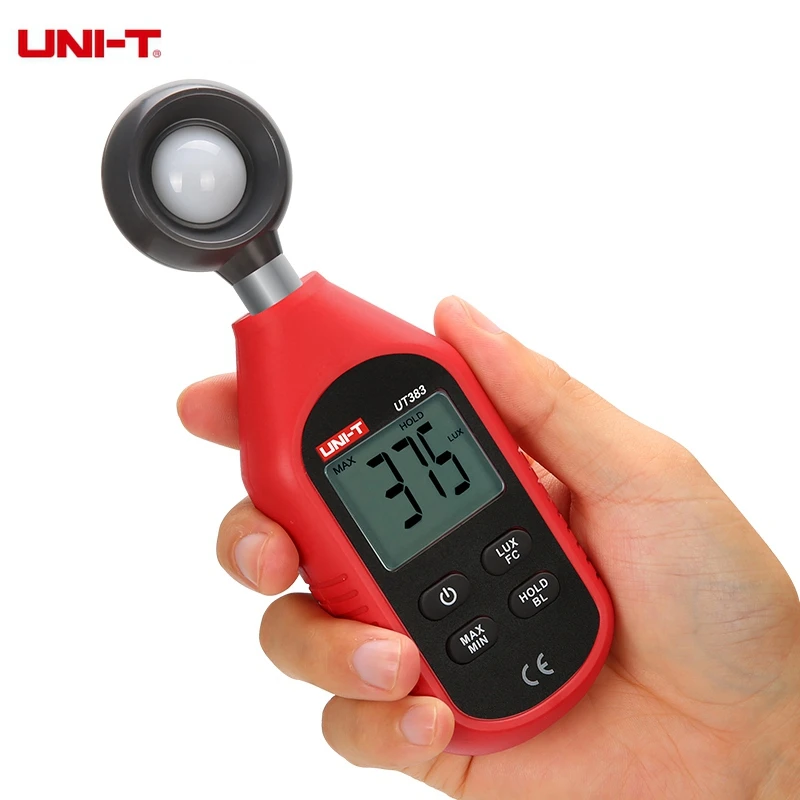 UNI-T UT383 Цифровой Люксметр Light Meter Lux/fc метр люминометр фотометр 200,000 лк