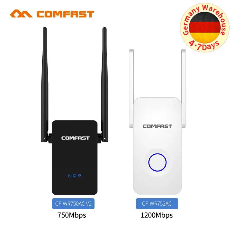 

Wireless Wifi Repeater/Router 750- 1200 mbps 2.4G&5.8G Dual Band Wifi Signal Amplifier AP Signal Booster Network Range Extender