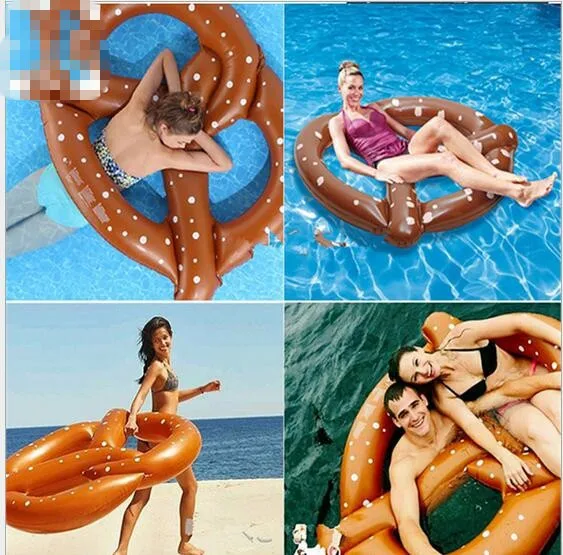 Inflatable Pool Toy Donut Shape Float Raft Swim Gigantic Circle Ring  (1)